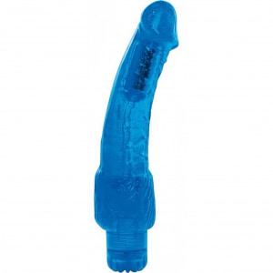 Vibrator Jelly Puzzling Glitter Albastru pe Denysa.ro