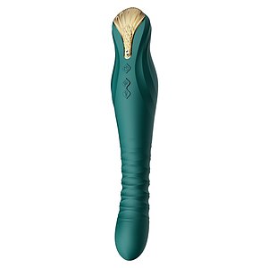 Vibrator King Thruster Verde pe Denysa.ro
