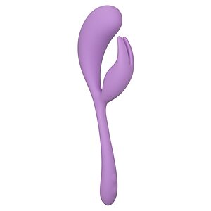 Vibrator Liquid Silicone Dual Flicker Mov pe Denysa.ro