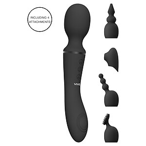 Vibrator Nami Pulse Wave Wand Negru pe Denysa.ro