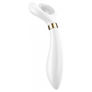 Vibrator Pentru Cuplu Multifun 3 Alb pe Denysa.ro