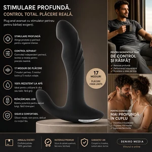Vibrator Prostată Rebel Plug 3 Functions Negru