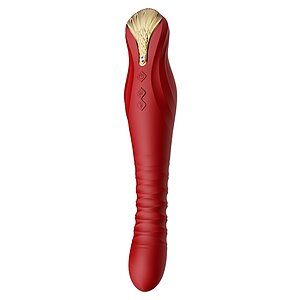 Vibrator Punctul G King Vibrating Thruster Roșu pe Denysa.ro