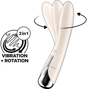 Vibrator Punctul G Satisfyer Spinning Vibe 1 Alb pe Denysa.ro