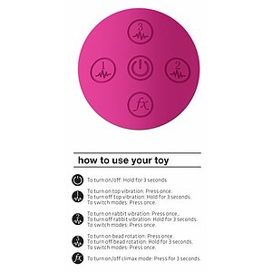 Vibrator Rabbit Amoris Stimulating Beads Roz