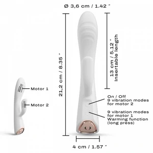 Vibrator Rabbit Dorcel Flexi Heating Alb