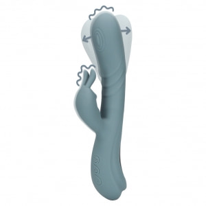 Vibrator Rabbit Loveline By Shots Pentru Stimulare Dublă Gri pe Denysa.ro
