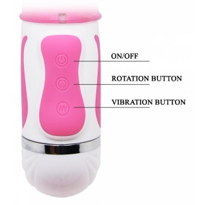 Vibrator Rabbit Rotație Și Împingere Fascination Roz