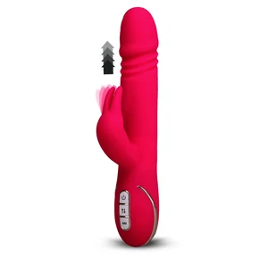 Vibrator Rabbit Cu Urechi Pentru Clitoris Vibrator Rabbit Silicon Catifelat Roz