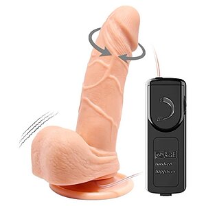 Vibrator Realist Cu Ax Texturat Si Ventuza
