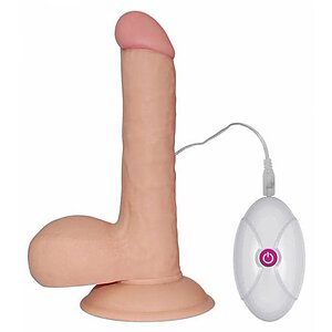 Vibrator Realistic Vibrator Realistic cu Telecomanda The Ultra Soft Dude Natural