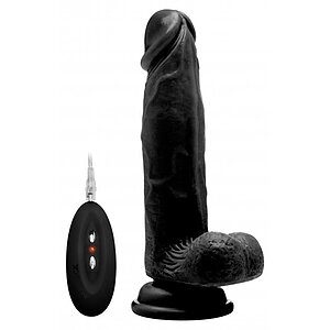 Vibrator Realistic Penis 20cm Negru pe Denysa.ro