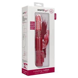 Vibrator Rotating Rabbit Roșu