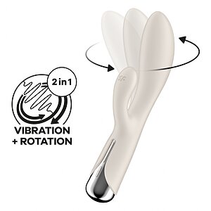 Vibratoare Iepuras Vibrator Satisfyer Spinning Rabbit 1 Crem