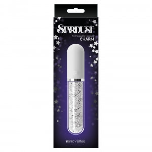 Vibrator Silicon Stardust Charm Alb
