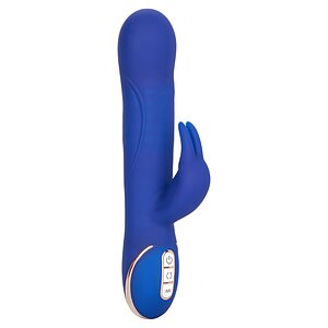 Vibrator Silicone Rotating Rabbit Albastru pe Denysa.ro