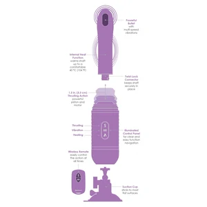 Vibrator ThrustHer Fantasy Love Cu Împingere Mov
