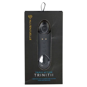 Vibrator Trinitii 3in1 Tongue Aur 18K Negru