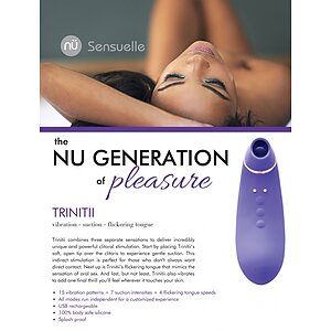 Vibrator Trinitii 3în1 Tongue Sensuelle Mov