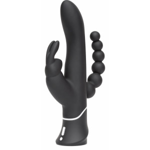 Vibrator Triplu Happy Rabbit Negru