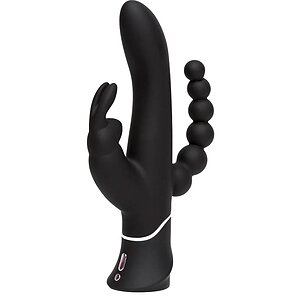 Vibrator Triplu Happy Rabbit Negru