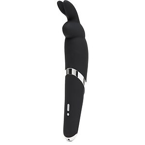 Vibrator Wand Happy Rabbit Negru pe Denysa.ro