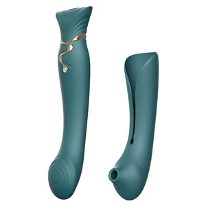 Vibrator Zalo Queen Jewel Verde pe Denysa.ro