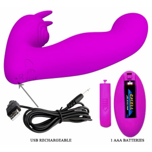 Josephine Vibrator Dublu Pentru Punctul G și Clitoris Mov
