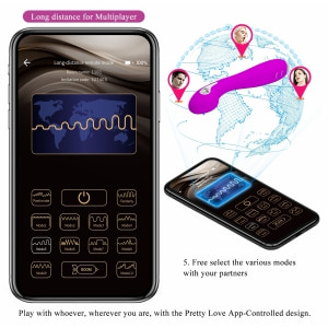 Vibrator Hector Pentru Punctul G, Electroșoc, Reîncărcabil Mov