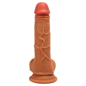 X-MEN 8.3 inch Double Layer Silicone Dildo Brown