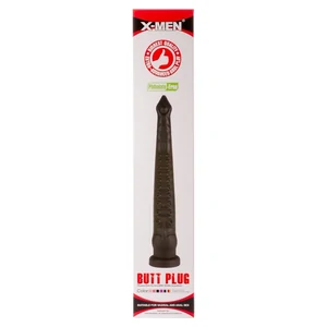 X Men Plug Anal PVC Negru cu Ventuză, 59 cm, Stimulare