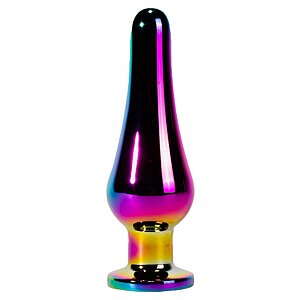 X-MEN Secret Shine Metal Anal Plug Rainbow M Multicolor