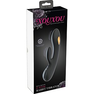 Xouxou Rabbit E Stim, 10+10 Moduri, Reîncărcabil Negru