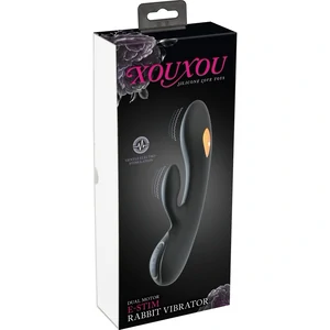 Xouxou Rabbit E Stim, 10+10 Moduri, Reîncărcabil Negru