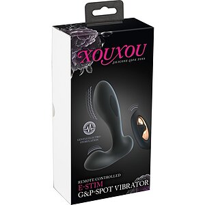 XOUXOU RC E-Stim Punct G Și P - 10+10 Moduri, Reîncărcabil Negru