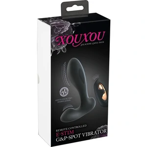 XOUXOU RC E-Stim Punct G Și P - 10+10 Moduri, Reîncărcabil Negru