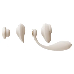 Vibrator DEYA Purtabil cu Telecomandă și Suctiune Alb