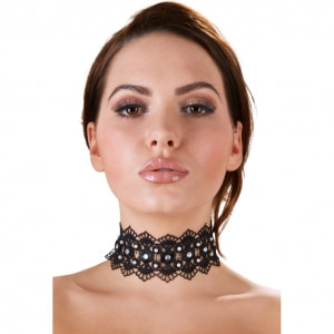 Zgardă Choker Rhinestones Negru Zgardă Choker Rhinestones Negru pe Denysa.ro