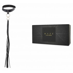 Zgardă cu Lesă Maze Tassel Choker Negru