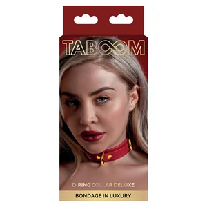 Zgardă D-Ring Collar Deluxe Roșu