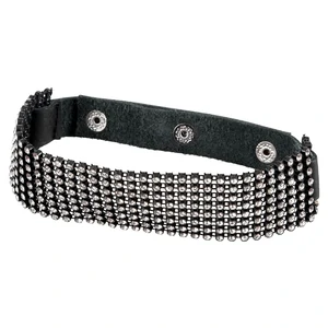 Zgardă Rhinestone Choker Negru Zgardă Rhinestone Choker Negru pe Denysa.ro