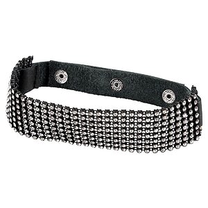 Zgarda - Lesa Zgarda Rhinestone Choker Negru