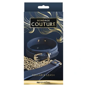 Zgarda Și Lesă Bondage Couture Albastru
