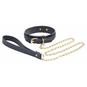 Zgarda Și Lesă Bondage Couture Albastru pe Denysa.ro
