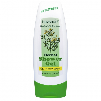 Gel duș și șampon, cu sunătoare, Herbacin, 250 ml