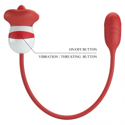 Pretty Love Aliyah – Stimulator Dublu, USB Reîncărcabil Roșu