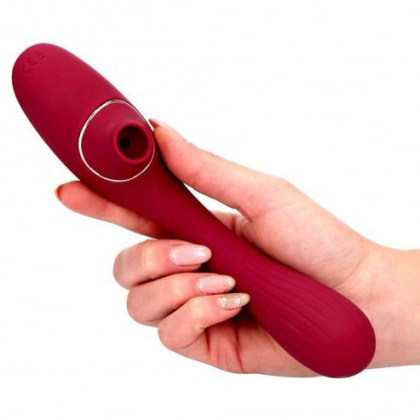 Red Shape Stimulator Duo Punct-G și Clitoris Reîncărcabil Roșu