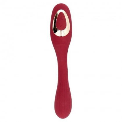 Red Shape Stimulator Duo Punct-G și Clitoris Reîncărcabil Roșu