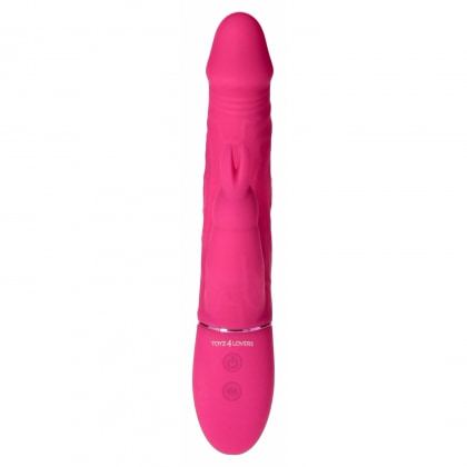 Rabbit Thrill Bunny Vibrator Reîncărcabil, Stimulator Dublu G Roz