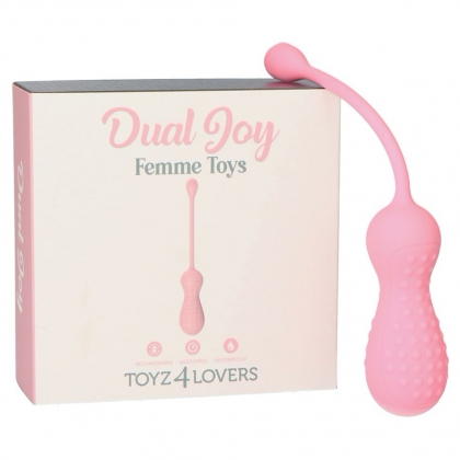 Dual Joy Stimulator Reîncărcabil cu Tijă Ergonomicã Roz